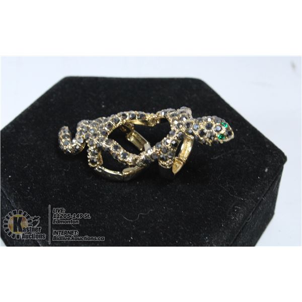 LIZARD DOUBLE FINGER RING