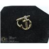 Image 1 : GOLDTONE DUAL ANCHOR RING