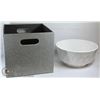 Image 1 : SHOWHOME GRAY DECOR BOX WITH DECOR BOWL