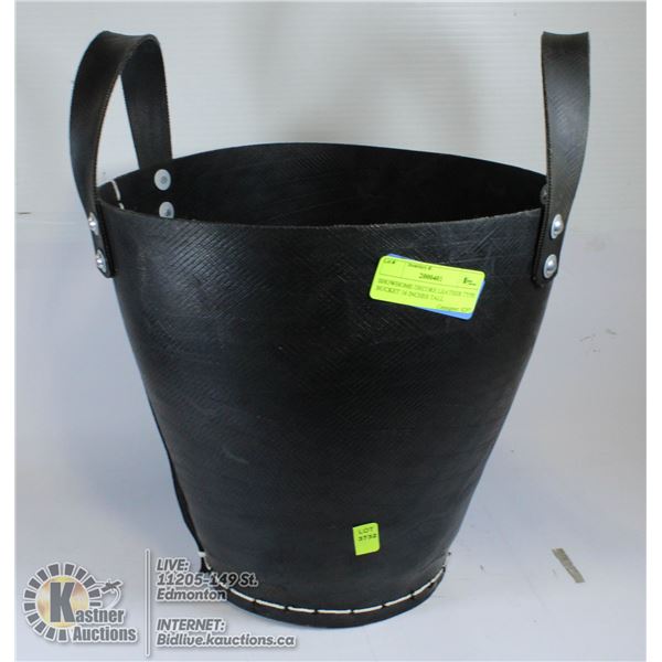 SHOWHOME DECORE LEATHER TYPE BUCKET 16 INCHES TALL