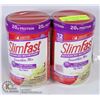 Image 1 : LOT OF 2 SLIM FAST MEAL REPLACEMENT SMOOTHIE MIX