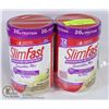 Image 1 : LOT OF 2 SLIM FAST MEAL REPLACEMENT SMOOTHIE MIX