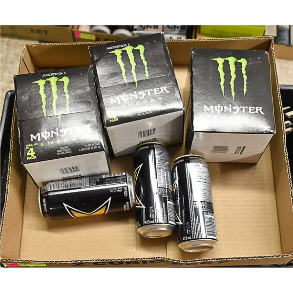 FLAT LOT OF BRAND NAME ENERGY DRINKS