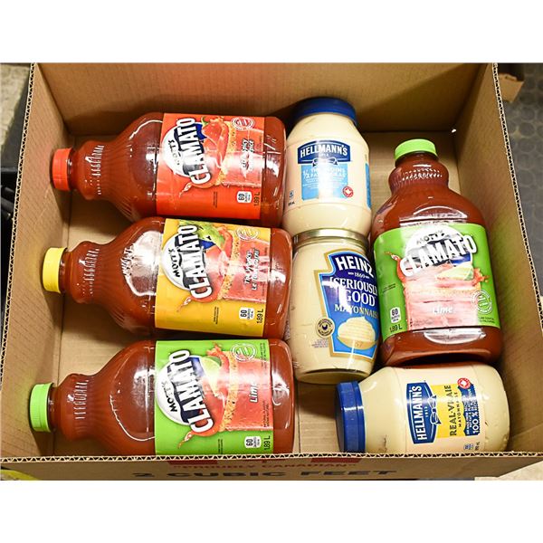 FLAT LOT OF CLAMATO AND MAYONNAISE