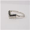 Image 2 : 925 STERLING SILVER RING WITH BLACK N WHITE
