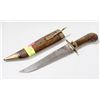 Image 1 : ORNATE KNIFE IN WOOD AND BRASS LOCKING SHEATH