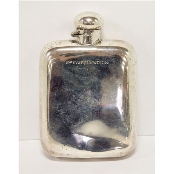 1912 BIRMINGHAM HALLMARKS STERLING SILVER FLASK