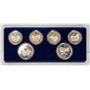 Image 1 : 1977 1980 MOSCOW OLYMPICS SILVER 6 COIN SET