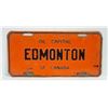 Image 1 : 1954 LIMITED ALBERTA PLATE "OIL CAPITAL" EDMONTON
