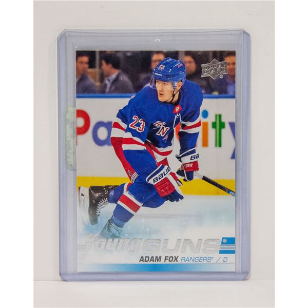 2019-20 UPPER DECK ADAM FOX YOUNG GUNS
