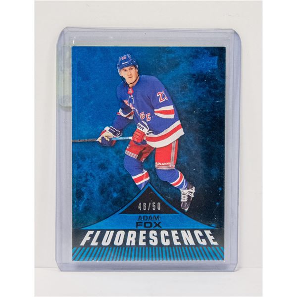 2019-20 UPPER DECK FLUORESCENE BLUE ADAM FOX