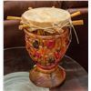 Image 1 : INDIGENOUS DRUM 13" TALL SIGNED EDER