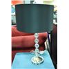 Image 1 : SHOWHOME LAMP W/ BLACK SHADE & SILVER BASE