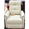 NEW BEIGE GENUINE LEATHER ELECTRIC RECLINING CHAIR