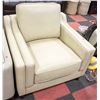 Image 1 : BEIGE GENUINE LEATHER CHAIR