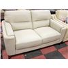 Image 1 : OFF WHITE GENUINE LEATHER LOVESEAT