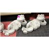 Image 1 : PAIR OF CONCRETE 11" LONG FROG STATUES