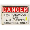Image 1 : DANGER H2S POISONOUS GAS CONSTRUCTION SIGN