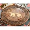Image 1 : HANDCARVED WOODEN TABLE APPROX 11" TALL
