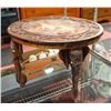 Image 2 : HANDCARVED WOODEN TABLE APPROX 11" TALL