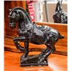 Image 1 : HORSE FIGURINE BLACK COLOURED APPROX 10.5" TALL