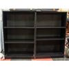 Image 1 : 2 BLACK OPEN SHELVES APPROX H-44" L-28" W-11.5"