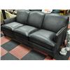 Image 1 : NEW GENUINE GREY LEATHER NAILHEAD SOFA
