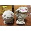 Image 1 : LOT OF 2 CONCRETE FROG ORNAMNENTS