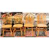 Image 1 : 4X SOLID OAK CHAIRS