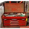 Image 1 : LARGE RED BEACH TOOLBOX WITH CONTENTS