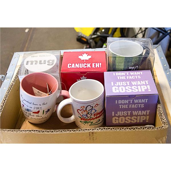 6 COLLECTIBLE MUGS NEW