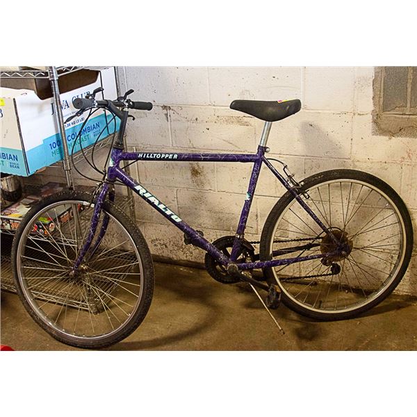 HILLTOPPER PURPLE 18 SPEED MOUNTIAN BIKE