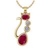 Image 1 : Certified 2.67 Ctw Ruby And Diamond 14K Yellow Gold Hal