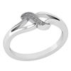 Image 1 : Certified 0.03 Ctw Diamond 18K White Gold Halo Ring