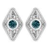 Image 1 : Certified 1.46 Ctw Fancy Blue Diamond 18k White Gold Ha