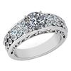 Image 1 : Certified 1.57 Ctw Aquamarine And White G-H Diamond Wed