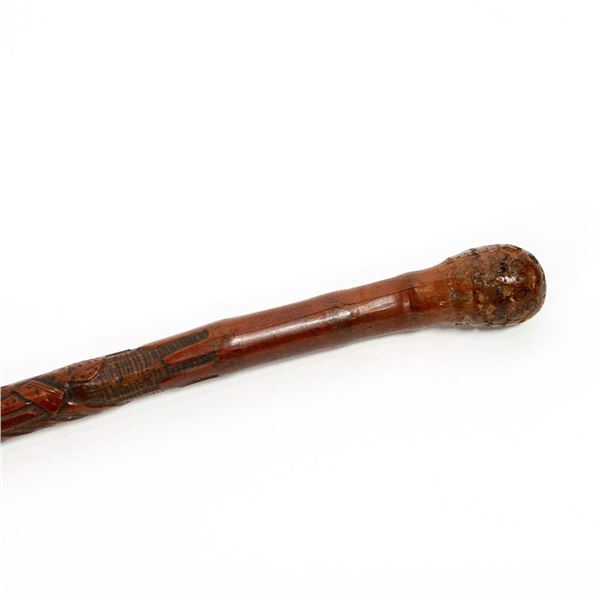 Asian Hand Carved Shaft Cane