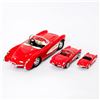 Image 11 : 3 Red 1957 Chevrolet Corvette Diecast Toy Cars