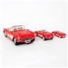 Image 3 : 3 Red 1957 Chevrolet Corvette Diecast Toy Cars