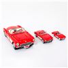Image 4 : 3 Red 1957 Chevrolet Corvette Diecast Toy Cars