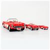Image 5 : 3 Red 1957 Chevrolet Corvette Diecast Toy Cars