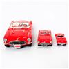 Image 7 : 3 Red 1957 Chevrolet Corvette Diecast Toy Cars