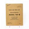 Image 1 : Original Indian Motorcycle Model 741-B Parts and Price List