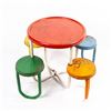 Image 2 : Outdoor Children's Playground Metal Table with Seats