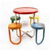 Image 3 : Outdoor Children's Playground Metal Table with Seats