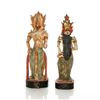 Image 2 : Pair of Indonesian Wooden Statue Goddesses