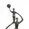 Image 2 : MODERNIST BRUTALIST METAL SCULPTURE, MAN WOMAN CHILD