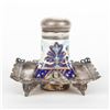 Image 1 : Porcelain and Silver Inkwell