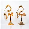 Image 4 : Pair of Brass Heron Bird Candle Holders with Faux Task Body