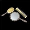 Image 1 : 3pc Vanity Set: Brush, Comb, Mirror